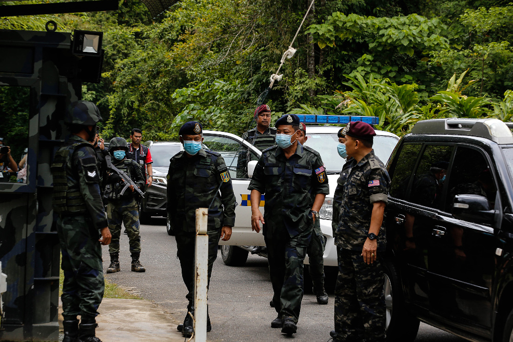 Inspector-General of Police Tan Sri Abdul Hamid Bador arrives at Taman Radzi PGA Post in Padang Besar, Perlis November, 24, 2020. u00e2u20acu201d Picture by Sayuti Zainudin