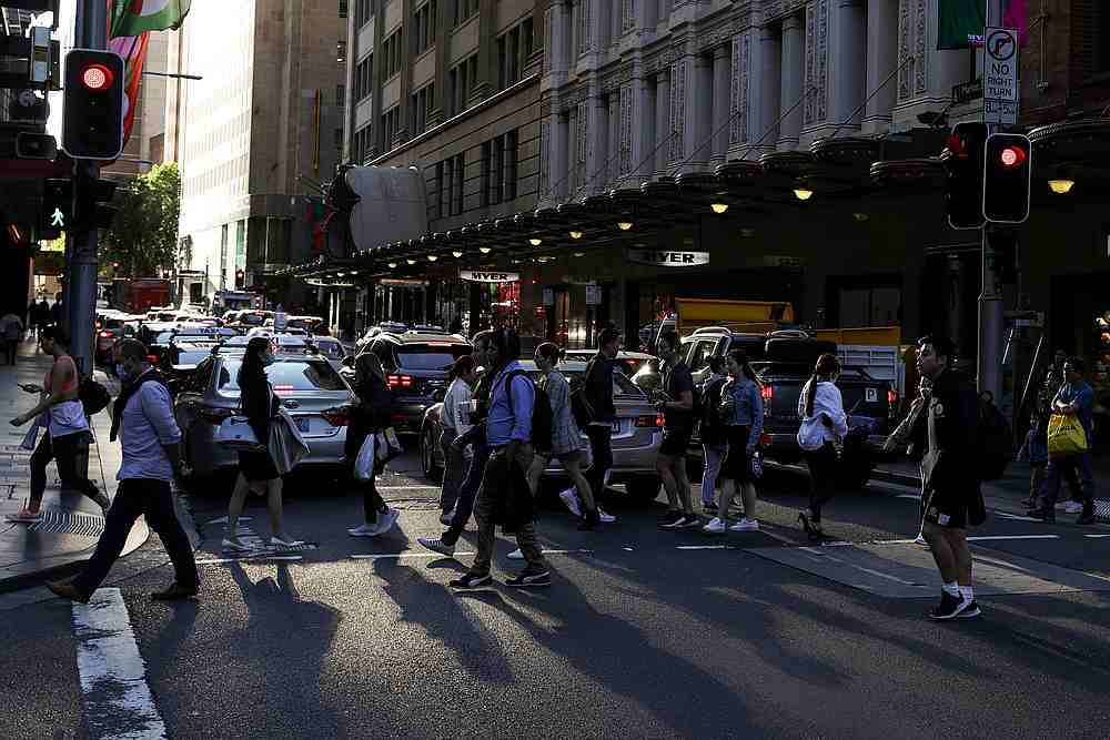 People walk through a congested intersection in the city centre of Sydney, Australia November 9, 2020.  u00e2u20acu201d Reuters pic