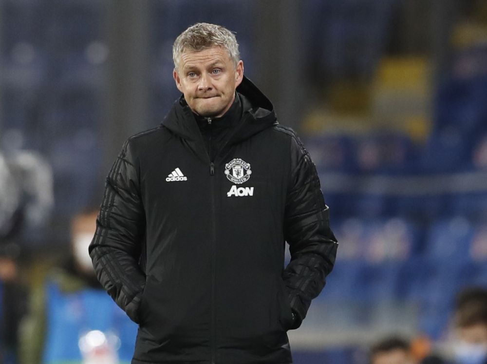 Manchester United manager Ole Gunnar Solskjaer looks dejected after the match against Istanbul Basaksehir in Istanbul November 4, 2020. u00e2u20acu201d Reuters pic