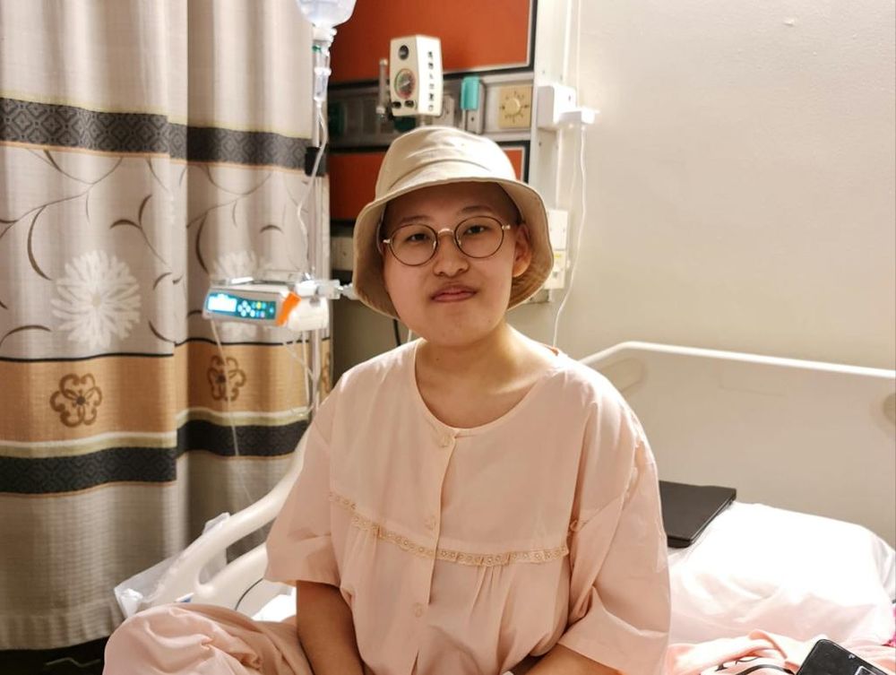 Valerie Goh was diagnosed in early October with a rare form of facial bone cancer, a tumour located close to her brain and right eye. u00e2u20acu201d Picture courtesy of Give.Asia