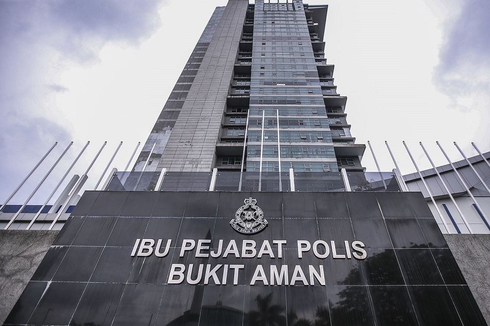 A general view of Bukit Aman police headquarters in Kuala Lumpur December 1, 2020. — Picture by Hari Anggara