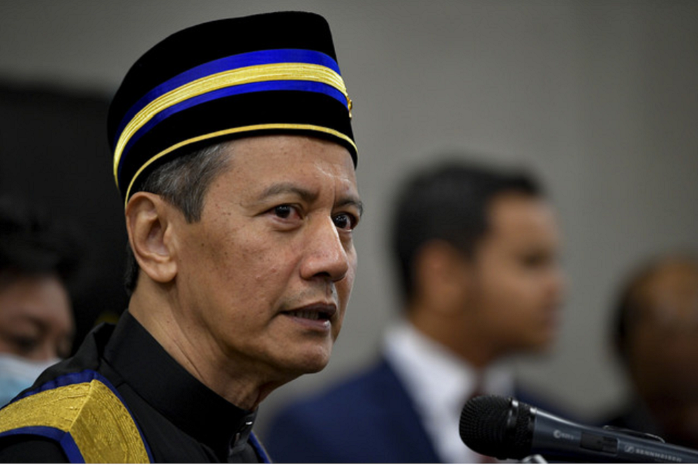 Dewan Rakyat Speaker Datuk Azhar Azizan Harun speaks during a press conference at the Parliament in Kuala Lumpur July 13, 2020. u00e2u20acu201d Bernama pic