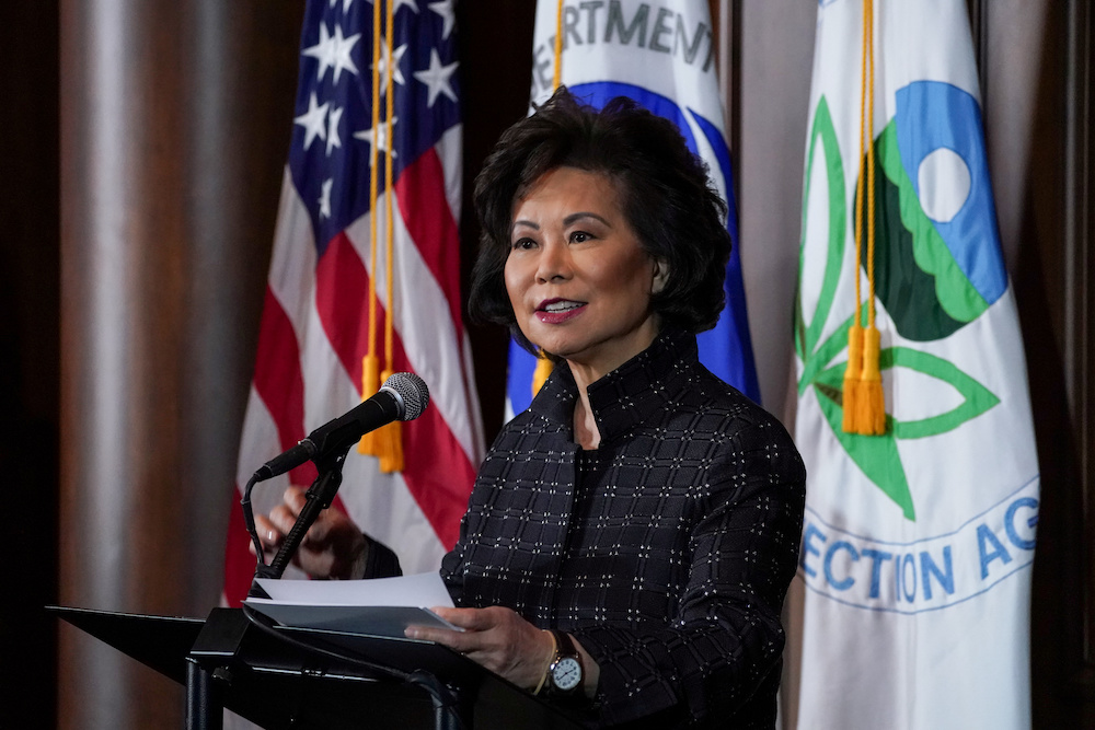 US Department of Transportation Secretary Elaine Chao speaks during a press conference at EPA Headquarters in Washington September 19, 2019. — Reuters file photo