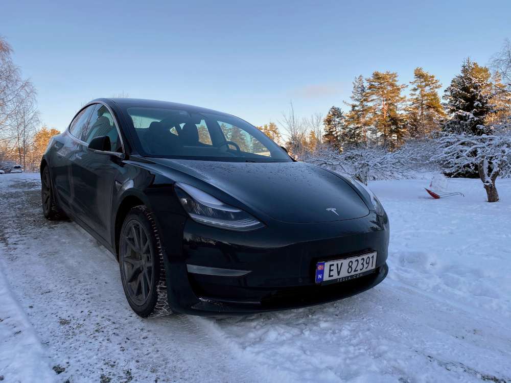 A Tesla car is parked on a driveway in Nesoddtangen, Nesodden municipality, Norway January 4, 2021. u00e2u20acu201d Reuters pic 