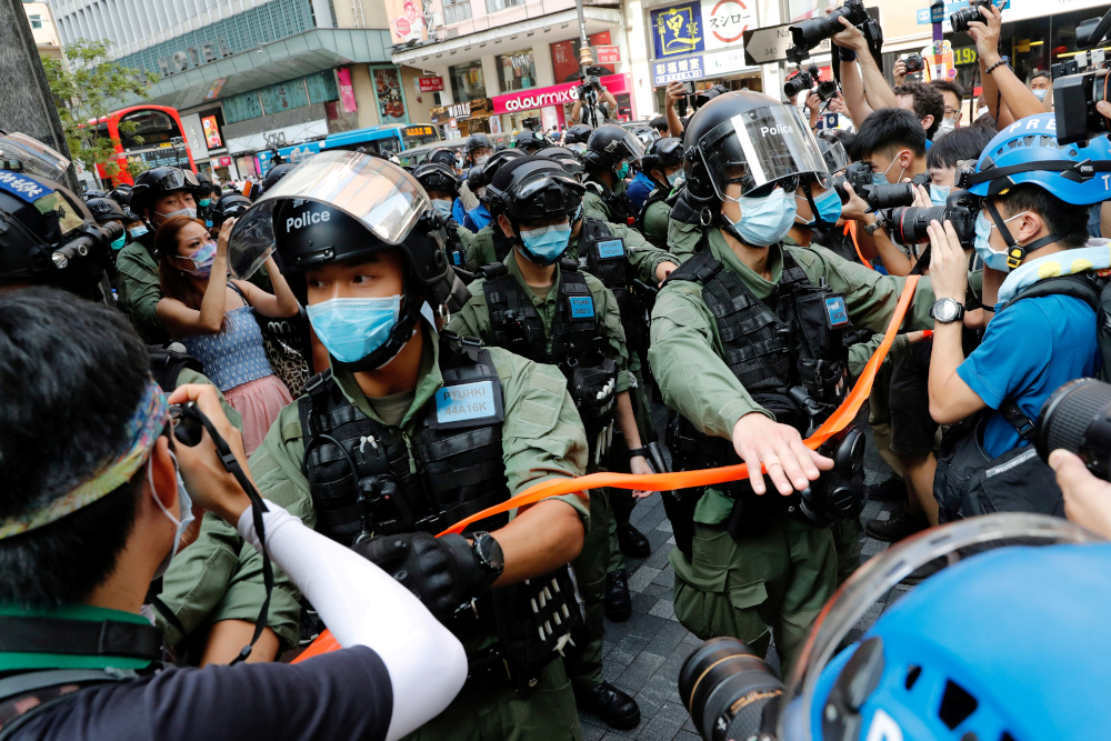Riot police disperse pro-democracy protesters during a demonstration opposing postponed elections, in Hong Kong, China September 6, 2020. u00e2u20acu201d Reuters pic 