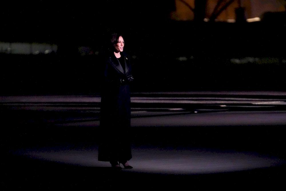 US Vice-President Kamala Harris delivers remarks at the ‘Celebrating America’ event at the Lincoln Memorial, after the inauguration of Joe Biden as the 46th President of the United States in Washington, US, January 20, 2021. — Reuters pic
