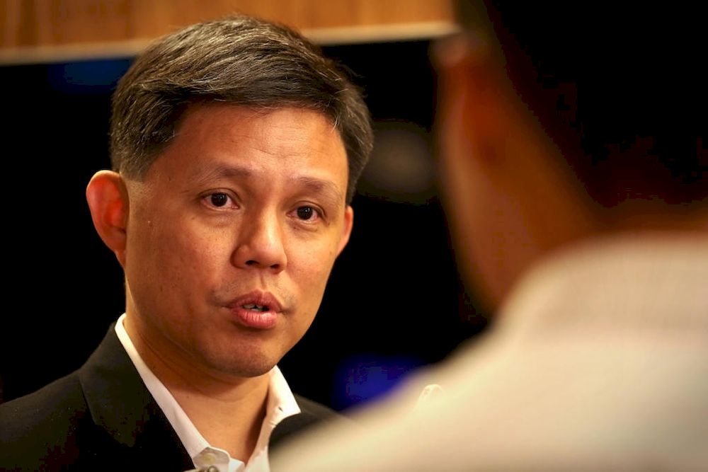 Trade and Industry Minister Chan Chun Sing (pictured) said that Singapore and Malaysia are committed to working closely together to maintain the integrity and interdependence of their bilateral supply lines. u00e2u20acu201d TODAY pic