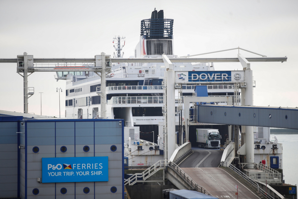 A lorry is seen on board of a ferry at the Port of Dover following the end of the Brexit transition period, Dover January 1, 2021. u00e2u20acu201d Reuters pic