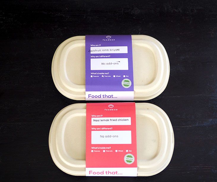 The labels indicate whether their food has peanuts, tree nuts, wheat or soy The labels indicate whether their food has peanuts, tree nuts, wheat or soy