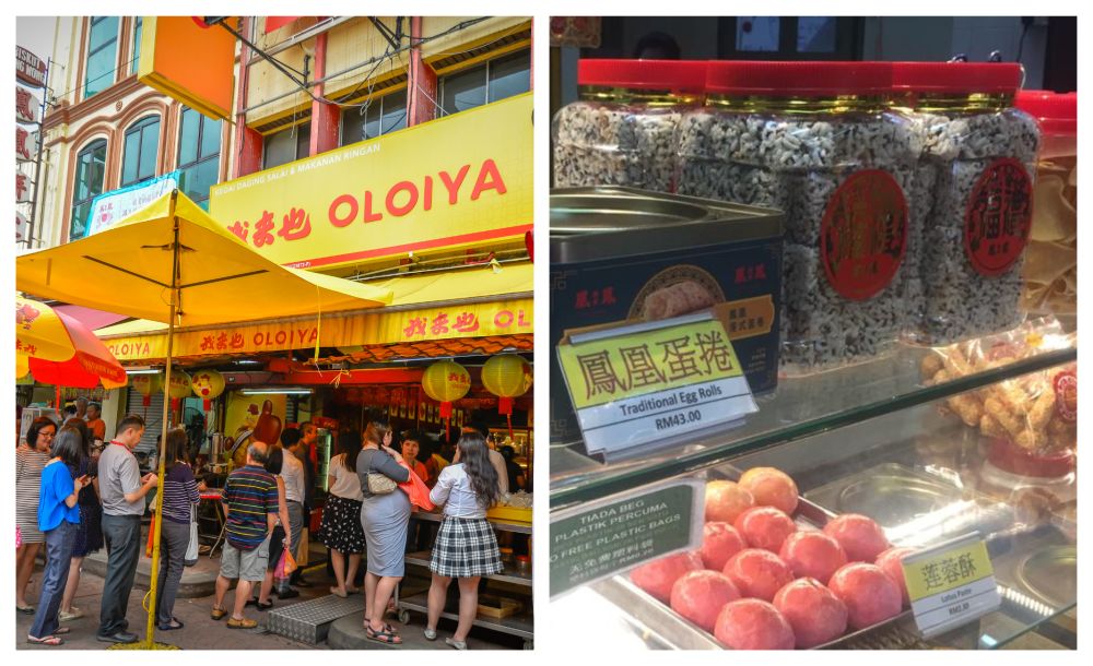 Oloiya dried meat shop and Fung Wong Biscuits in Petaling Street have seen many buying their food items online. u00e2u20acu201d Pictures courtesy of Raymond Khue and Melvin Chan