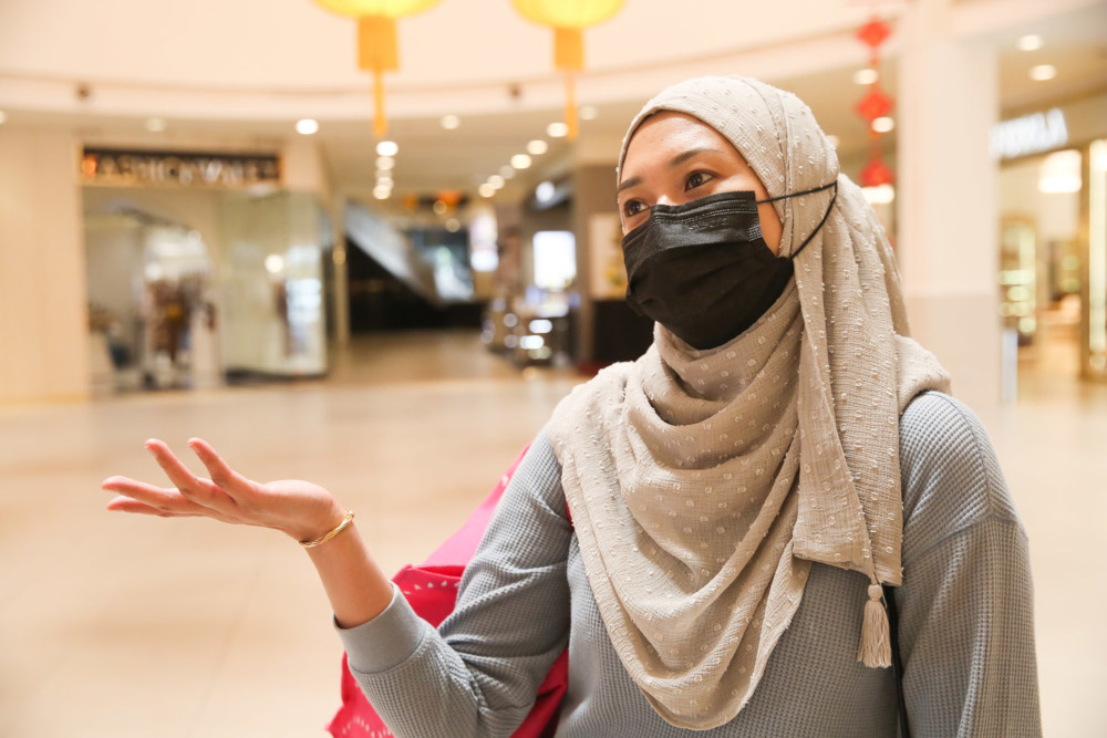 Nurul Syazana takes part in a street poll by Malay Mail February 22, 2021. u00e2u20acu201d Picture by Choo Choy May