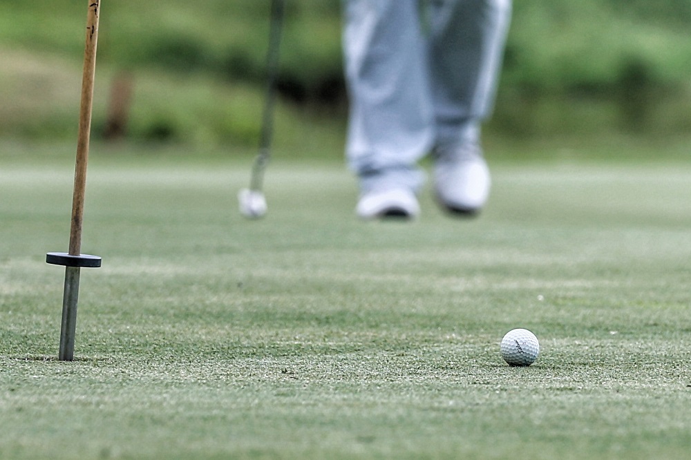 People are seen playing golf at the Seri Selangor Golf Club in Petaling Jaya February 13, 2021. u00e2u20acu2022 Picture by Ahmad Zamzahuri