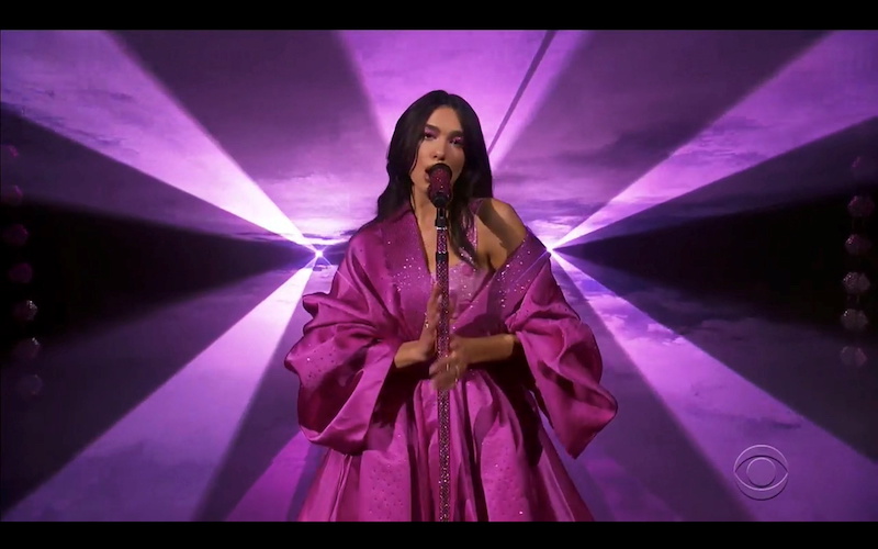 Dua Lipa performs in this screen grab taken from video of the 63rd Annual Grammy Awards in Los Angeles March 15, 2021. — CBS handout via Reuters