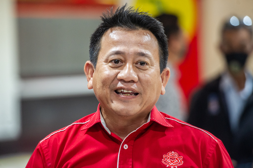 Umno Putrajaya division deputy chief, Tun Faisal Ismail Aziz speaks to the media during the 2020 Umno annual general meeting in Kuala Lumpur on March 28, 2021. u00e2u20acu2022 Picture by Shafwan Zaidonnn