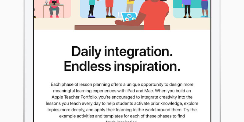 Apple Teacher Portfolio is a new recognition badge that educators can earn through the Apple Teacher Learning Center. — Picture courtesy of Apple