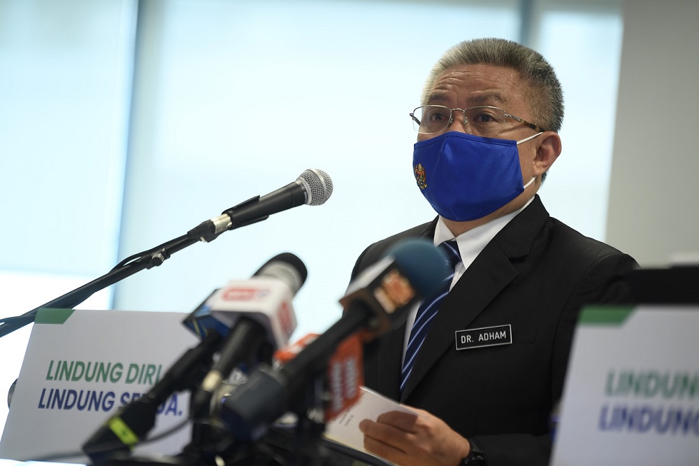 Health Minister Datuk Seri Dr Ahdam Baba holds a press conference in Putrajaya March 22, 2021. u00e2u20acu201d Bernama pic