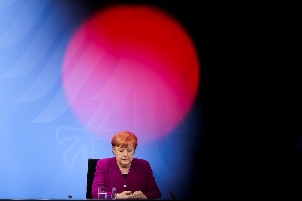 German Chancellor Angela Merkel attends a news conference after a meeting with state leaders to discuss options beyond the end of the pandemic lockdown, amid the outbreak of the coronavirus disease, in Berlin, Germany, March 3, 2021. u00e2u20acu201d Reuters picnn