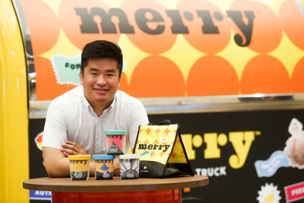 Joey Kee, co-founder of Merry Ice Cream, a homegrown ice cream business that started out in Penang, March 1, 2021 . u00e2u20acu201d Picture by Choo Choy May