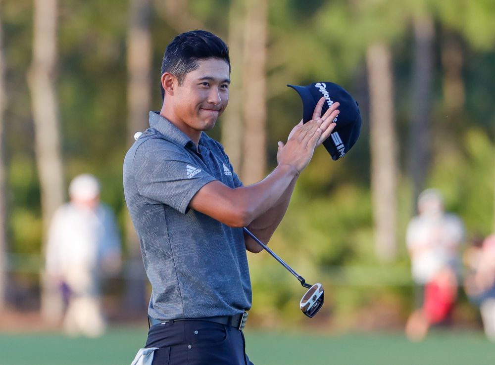 Collin Morikawa celebrates after winning the World Golf Championships at The Concession golf tournament at The Concession Golf Club, Florida March 3, 2021. u00e2u20acu201d Reuters picnn