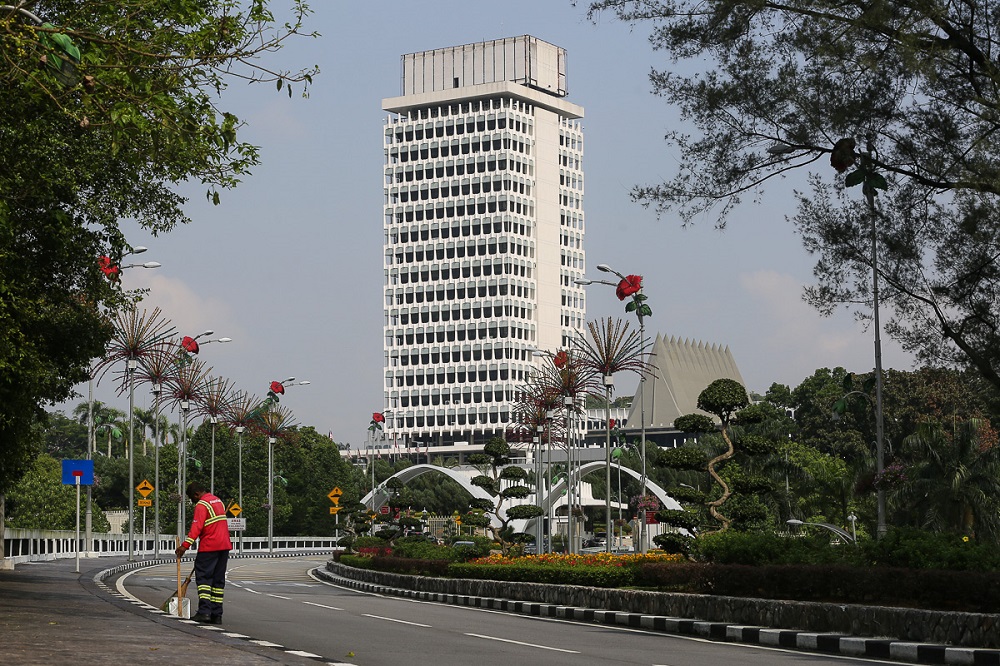 A view of the Parliament building in Kuala Lumpur March 19, 2021. ― Picture by Yusof Mat Isa