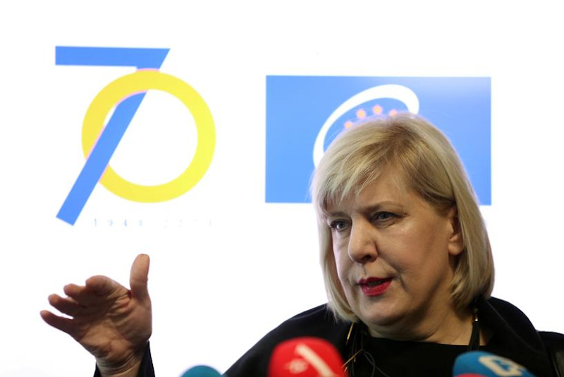 Council of Europe Commissioner for Human Rights Dunja Mijatovic holds a news conference in Sarajevo, Bosnia, December 6, 2019. u00e2u20acu201d Reuters pic