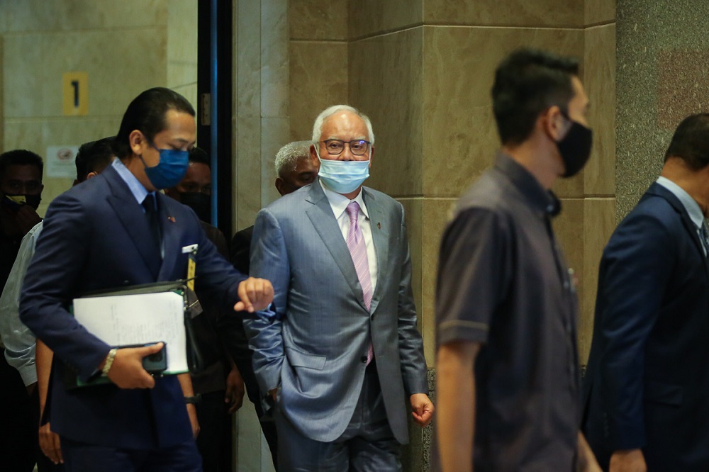 Former prime minister Datuk Seri Najib Razak arrives at the Court of Appeal in Putrajaya April 7, 2021. u00e2u20acu2022 Picture by Yusof Mat Isan