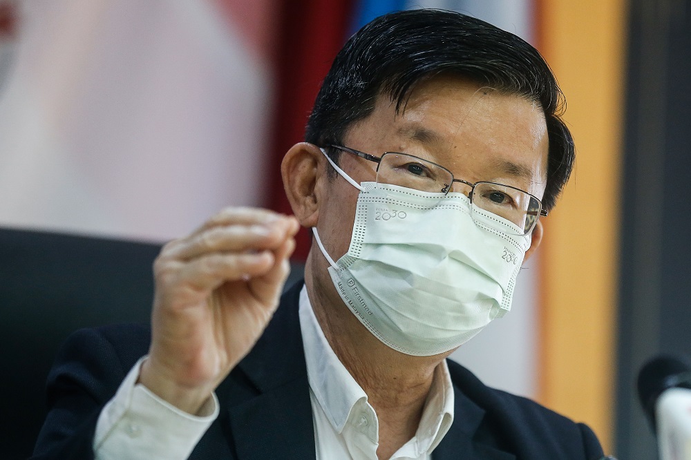 Penang Chief Minister Chow Kon Yeow speaks during a press conference in George Town April 13, 2021. u00e2u20acu201d Picture by Sayuti Zainudin