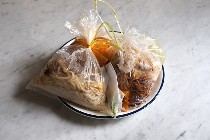 Your noodles are packed in various bags that you can easily take away to eat at the comfort of your home