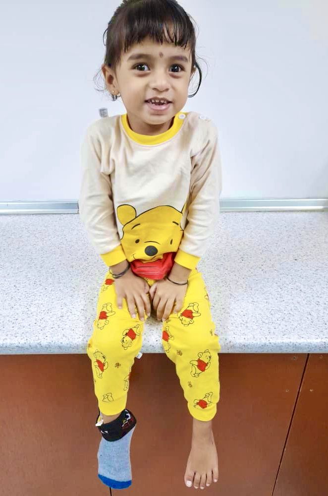 Swathi has to stick to a rigorous treatment schedule to help her body cope with Pompe disease. — Picture courtesy of Sivasangaran Kumaran