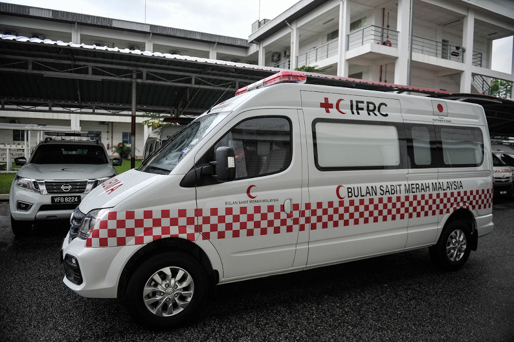 The Malaysian Red Crescent Society received two negative pressure ambulance, one lorry and two four-wheel drive medical service vehicles from the Japanese government April 9, 2021. u00e2u20acu201d Bernama pic