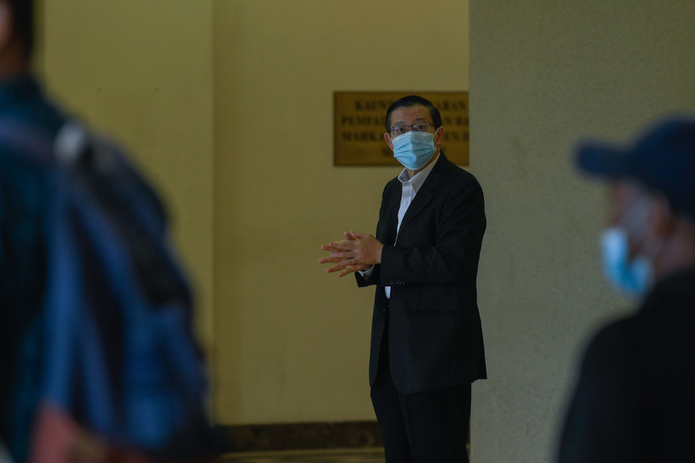 Lim Guan Eng at the Kuala Lumpur Court Complex, April 14, 2021. u00e2u20acu201d Bernama pic 