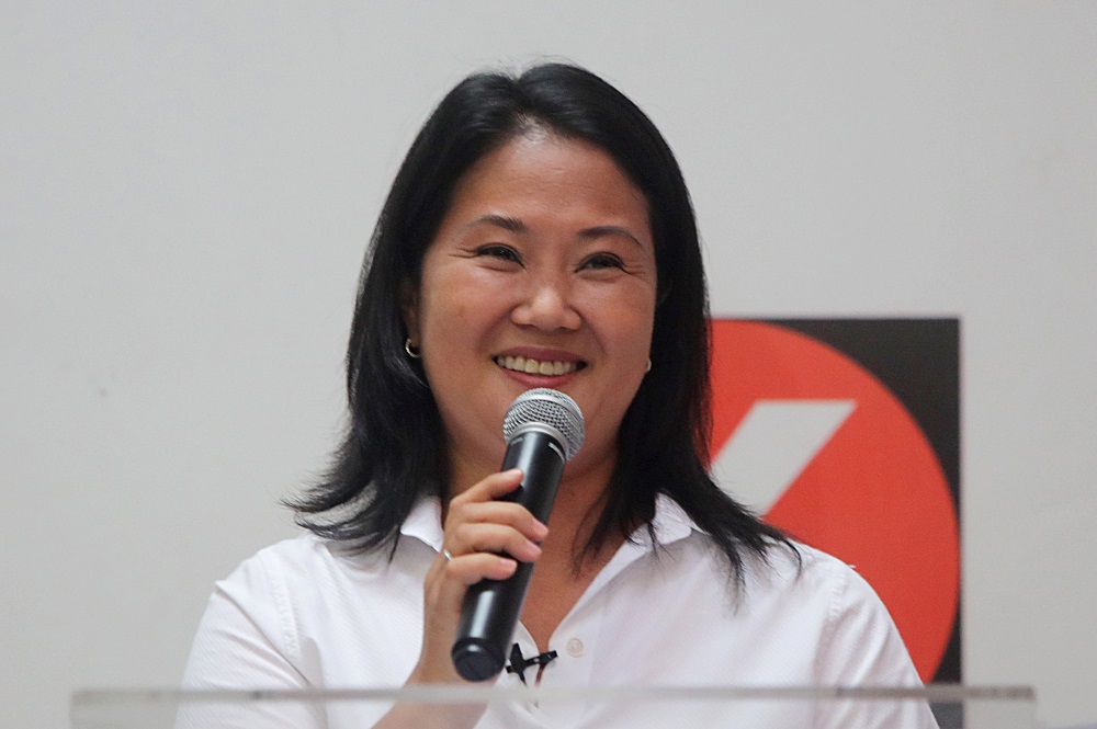 Peru's presidential candidate Keiko Fujimori, leader of the Popular Force party, addresses the media in Lima, Peru April 14, 2021. u00e2u20acu2022 Reuters pic