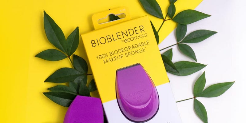 The BioBlender is a compostable makeup sponge that can naturally degrade in 180 days. u00e2u20acu201d Picture courtesy of EcoTools