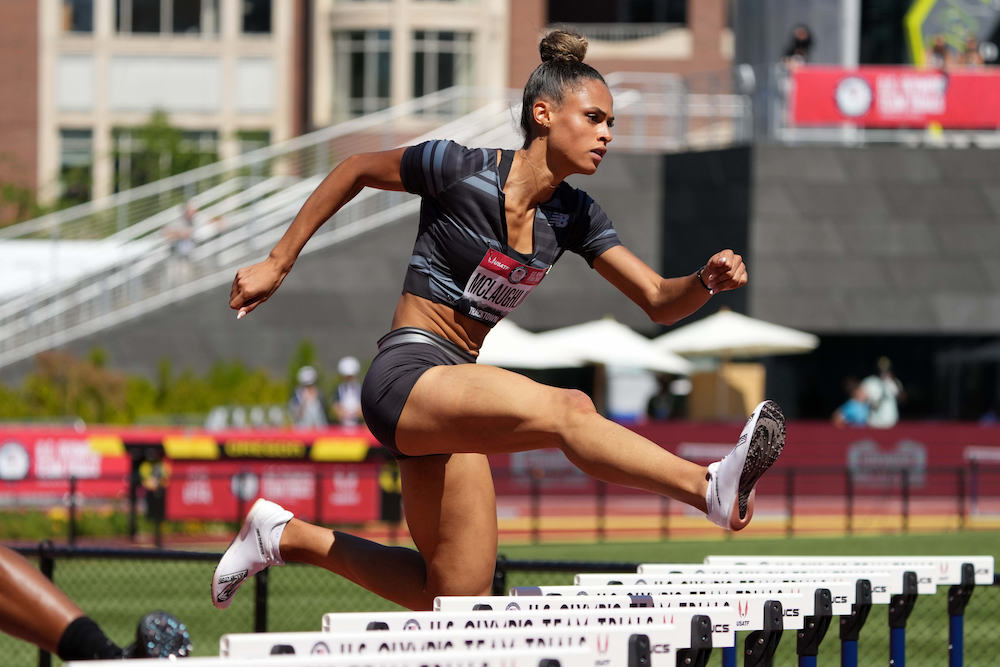 Sydney McLaughlin wins women's 400m hurdles heat in 54.07 for the top time during the US Olympic Team Trials at Hayward Field, June 25, 2021. — Kirby Lee-USA TODAY Sports via Reuters