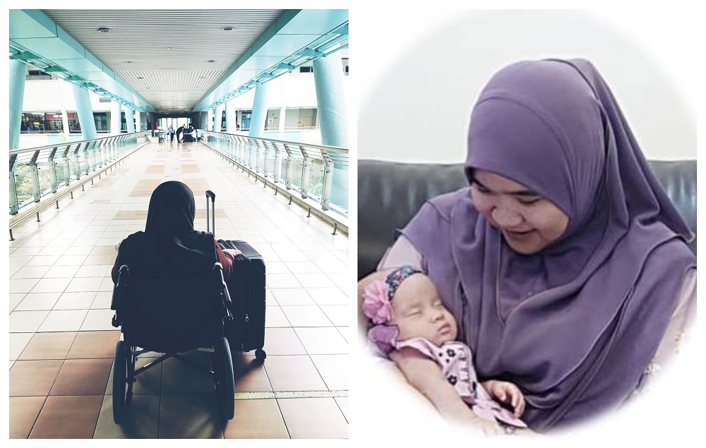 Rabiatul Adawiah, 35, delivered her baby girl via C-section while being treated for Stage 4 Covid-19 at Sungai Buloh Hospital earlier this year. u00e2u20acu2022 Pictures via Facebook/Ezry Fahmy
