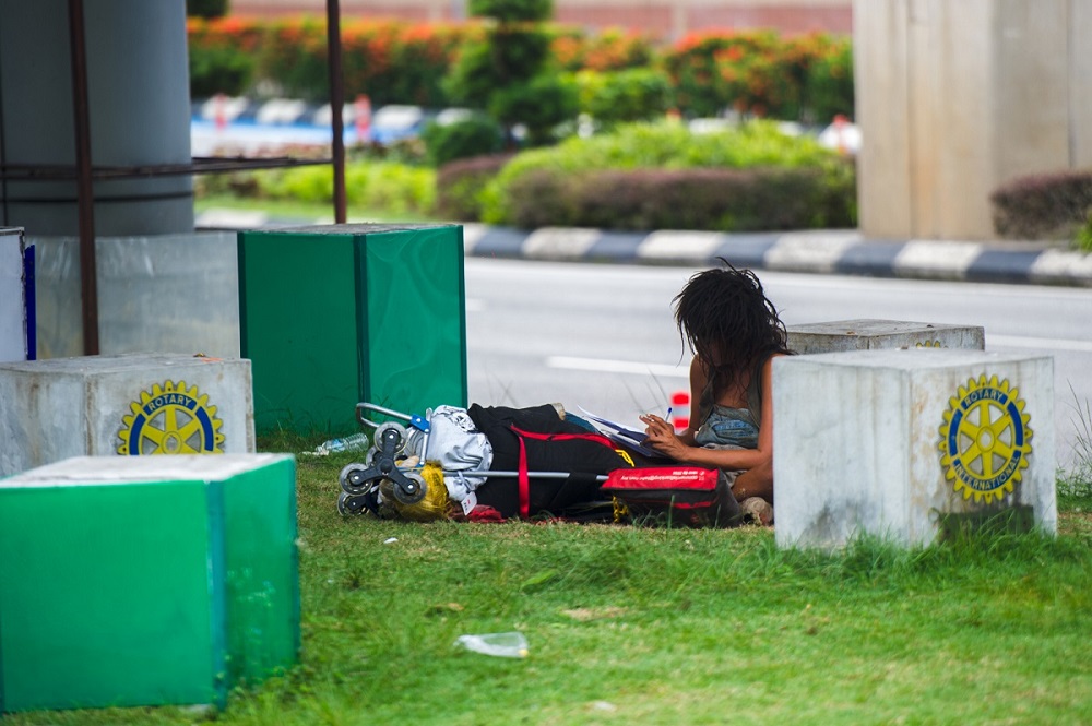 Although the number of homeless people in KL has reduced in recent years, it is still common to spot a few in Chow Kit. u00e2u20acu2022 Picture by Shafwan Zaidon 