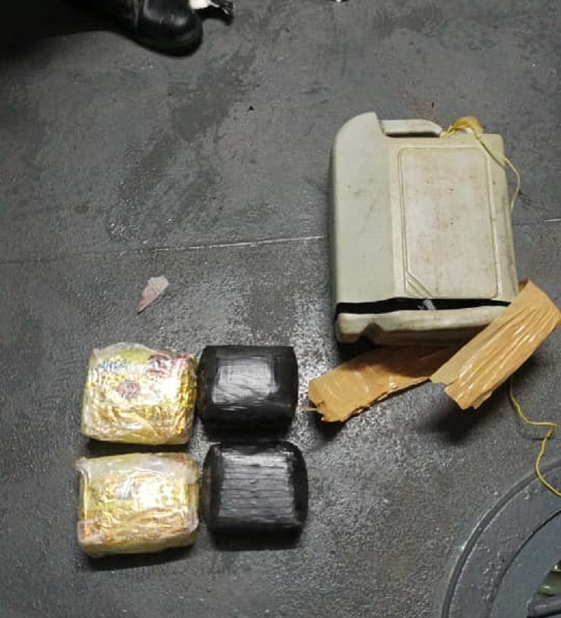 The seized drugs found hidden inside an oil barrel by the Johor Malaysian Maritime Enforcement Agency (MMEA) under Ops Jaksa operation early yesterday morning in. — Picture courtesy of the Johor Malaysian Maritime Enforcement Agency (MMEA)