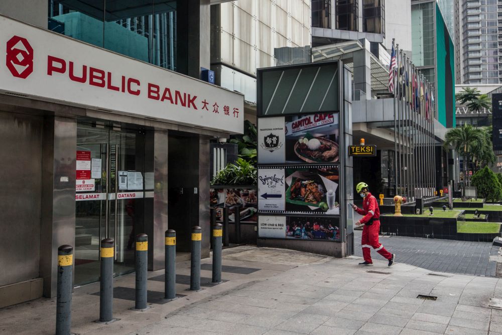 Public Bank allows credit card users to apply to make a one-time conversion of their outstanding balance to a term loan of up to 36 months at a 13 per cent per annum. — Picture by Firdaus Latif