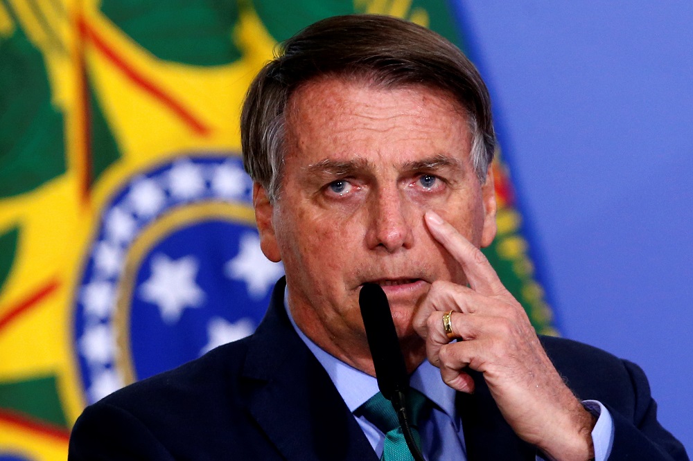 Earlier this week, Facebook and YouTube removed from their platforms a video by Bolsonaro in which he made a false claim that Covid-19 vaccines were linked with developing AIDS. — Reuters pic