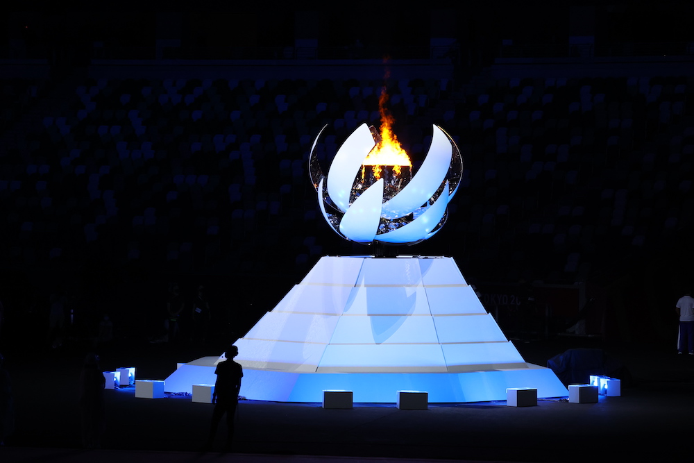 The Olympic flame goes out at the Tokyo 2020 Olympic Games Closing Ceremony at the Olympic Stadium in Tokyo, Japan August 8, 2021. u00e2u20acu201d Aflo Sport pic via Reutersnn