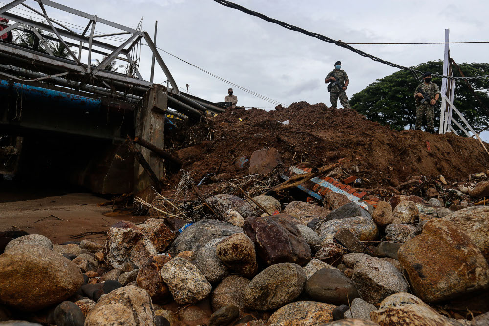 The aftermath of Sungai Bujang after the water column tragedy that struck the vicinity of Gunung Jerai at Tupah, Sungai Petani, Kedah August 23, 2021. u00e2u20acu201d Picture by Sayuti Zainudin