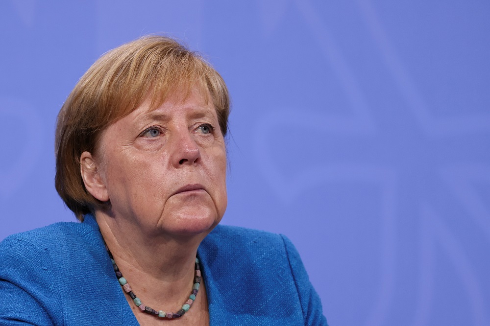 German Chancellor Angela Merkel attends a news conference following talks with state leaders to discuss anti-coronavirus measures at the Chancellery in Berlin, Germany August 10, 2021. u00e2u20acu2022 Reuters pic