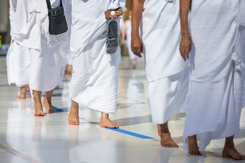 Pilgrims keeping social distance perform their Umrah at the Grand Mosque during the annual Haj pilgrimage, in the holy city of Mecca, Saudi Arabia, July 17, 2021. u00e2u20acu201d Saudi Ministry of Media/Handout via Reuters