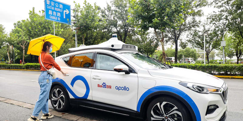Baidu recently launched its Apollo Go self-driving cab programme in Shanghai. u00e2u20acu201d Picture courtesy of Baidu via ETX Studio