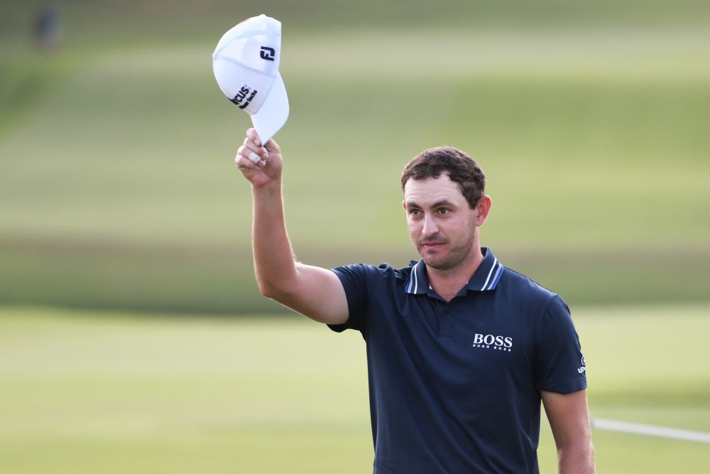 Patrick Cantlay waves to the gallery after winning the Tour Championship in Atlanta September 5, 2021. u00e2u20acu201d Reuters picnn