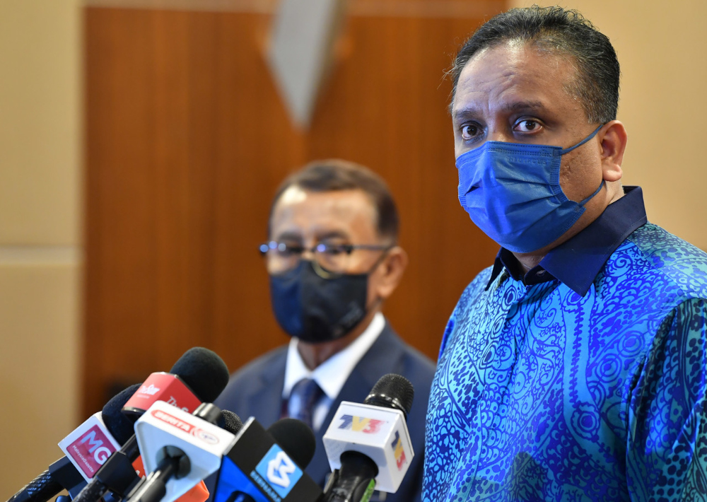 Housing and Local Government Minister Datuk Seri Reezal Merican Naina Merican during a press conference in Putrajaya, September 2, 2021. u00e2u20acu201d Bernama pic 