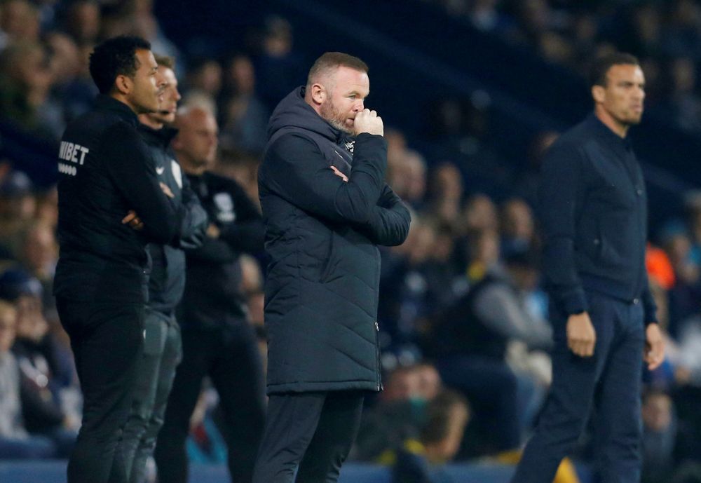 Derby County manager Wayne Rooney during the game against West Bromwich Albion at The Hawthorns, West Bromwich September 14, 2021. u00e2u20acu201d Reuters pic