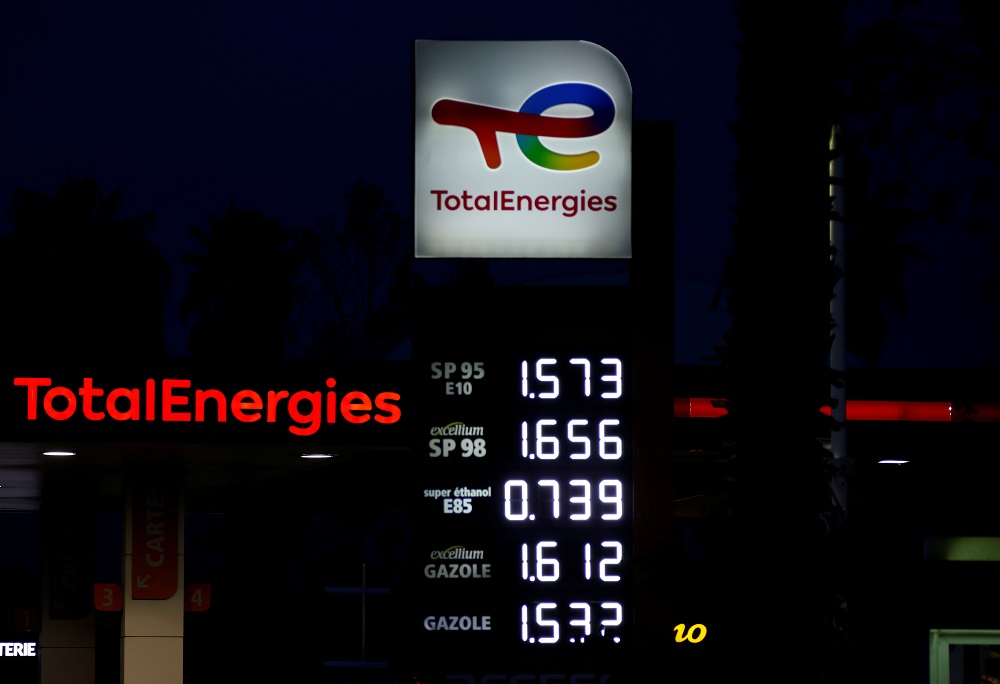 Fuel price signs are seen at a TotalEnergie petrol station in Nice, France, October 13, 2021. u00e2u20acu201d Reuters pic