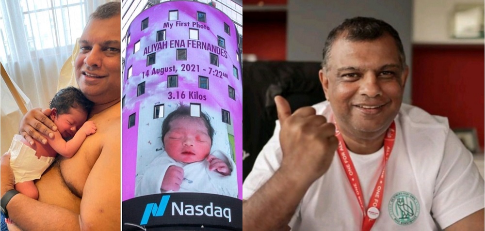 Tony Fernandes says his newborn daughter was one of the positive incidents that happened to him during the pandemic. u00e2u20acu201d Picture via LinkedIn/Tony Fernandes
