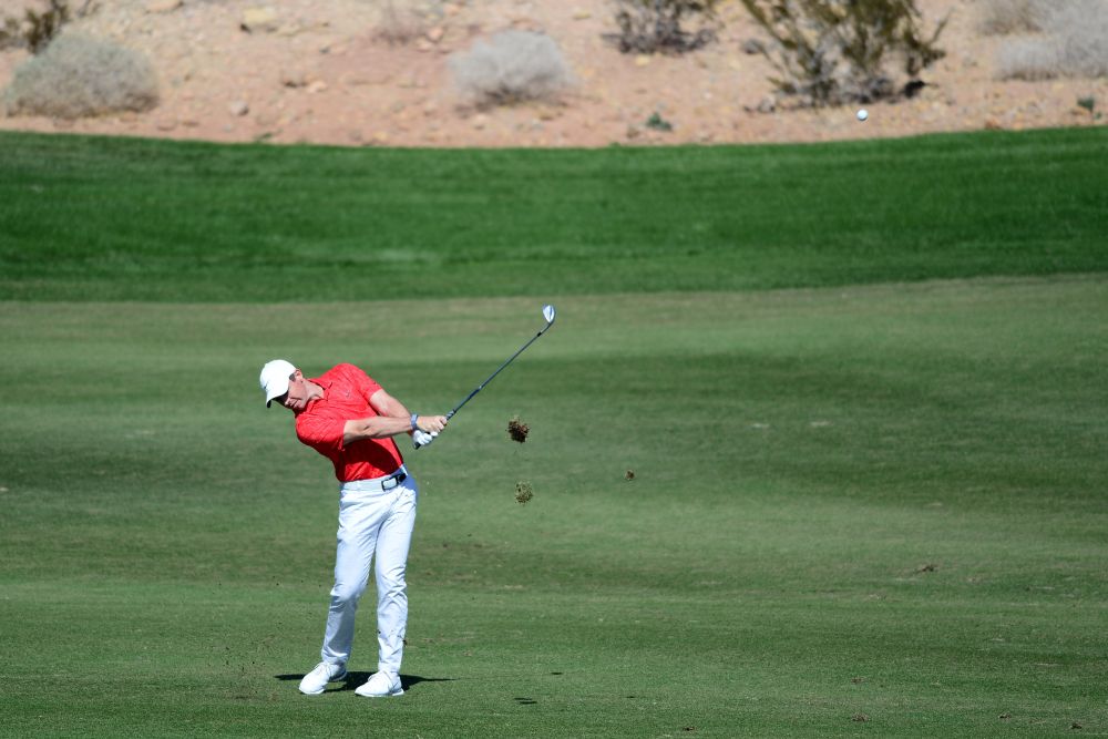 Rory McIlroy hits from the first fairway during the final round of the CJ Cup golf tournament in Las Vegas October 17, 2021. u00e2u20acu201d Reuters pic